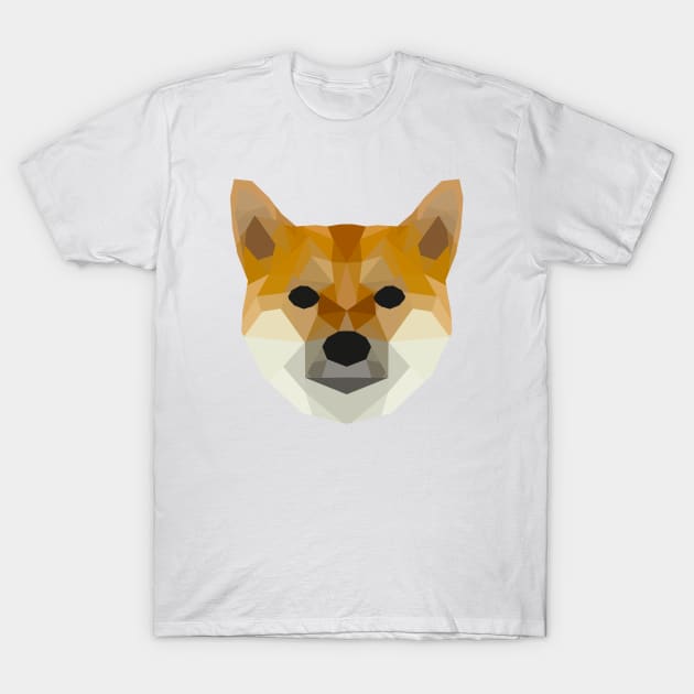 Low Poly Lilly the Shiba Inu T-Shirt by shibalilly